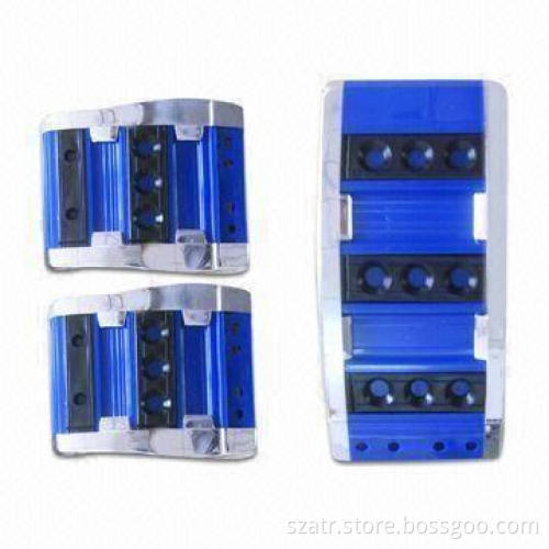 Plastic Car Pedal Pads, Available in Blue, Red, Black, Brown and Silver Colors